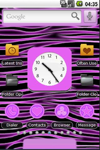 Neon Pink Zebra Theme