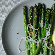 Asparagus with Shallots, Chiles, and Lemon