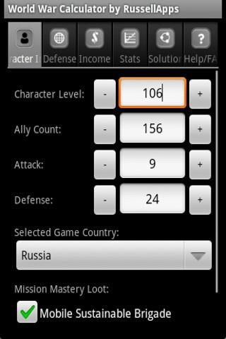 World War Calculator