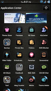 download Leather Blue GoSMS Theme free