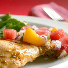 Marinated Grilled Chicken With Watermelon Salsa