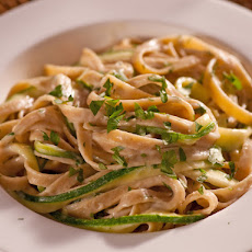 Fettuccini Alfredo with Zucchini Ribbons