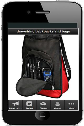 drawstring backpacks and bags