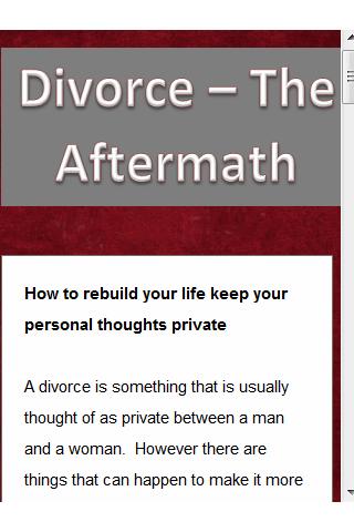 【免費書籍App】Divorce - The Aftermath-APP點子