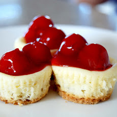Mini Cherry Cheesecakes with Vanilla Wafer Crusts