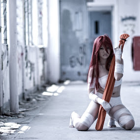 Shana Redux by Thomas Kuan - Portrait & People Women ( corridors, cosplay, bandages, sexy, alone, sword )
