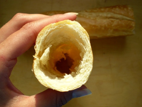 Bagetė išskobiama