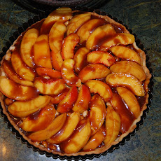 Hazelnut Caramel Peach Tart