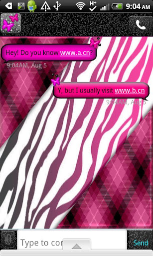 GO SMS THEME PlaidZebraCPK