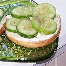 Nat's Cucumber Cream Cheese Bagel