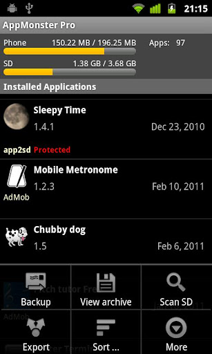 appmonster-free-backup-restore for android screenshot