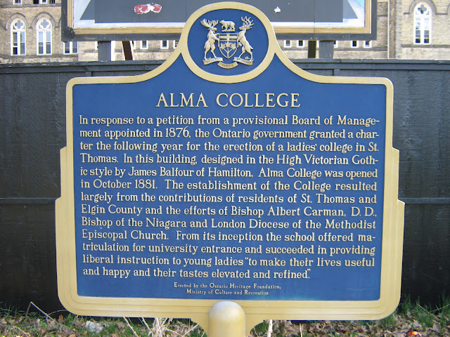 Alma College Historical Plaque