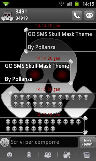 GO SMS Skull Gas Mask