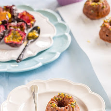 Chocolate Passionfruit Mini Bundt Cakes