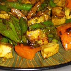 Recipe for Leftover Grilled Chicken Stir Fry with Curry