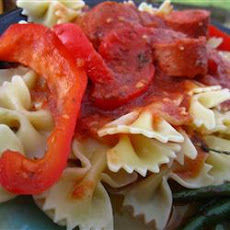 Easy Sausage, Peppers and Onions with Elbows