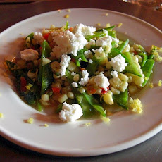 Snow Peas and Feta With Orange Vinaigrette