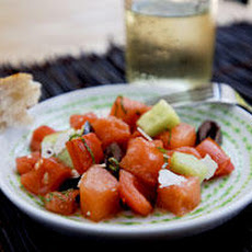 Watermelon, Tomato, and Kalamata Olive Salad Recipe