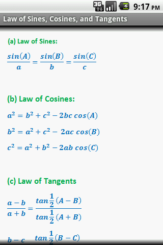 【免費教育App】Trigonometry Quick Reference-APP點子