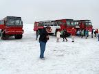 Fellow tourists wandering around on the glacier