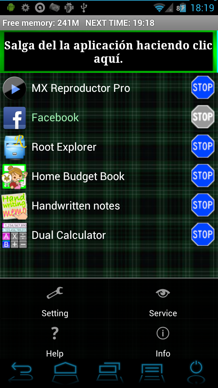 Android application Automatic Task Killer Manager screenshort