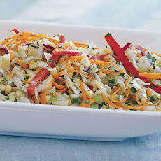 Cabbage and Corn Slaw with Cilantro and Orange Dressing