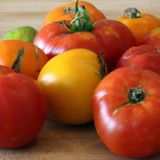 Blended Heirloom Tomato Soup with Basil