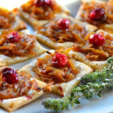Caramelized Onion and Cranberry Puff Pastry Bites