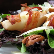 Field Greens With Roasted Bacon-Wrapped Pears
