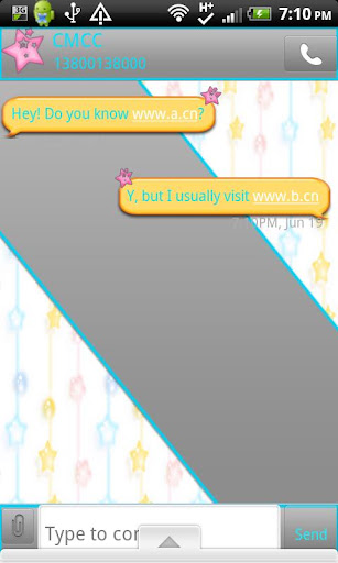 GO SMS THEME GirlyStars3