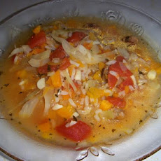 Garlic Vegetable Pasta Soup