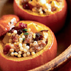 Roasted Harvest Vegetables in a Baked Pumpkin