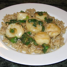 Ginger Stir Fried Scallops