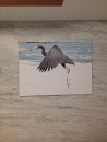 Heron On A Wall Art
