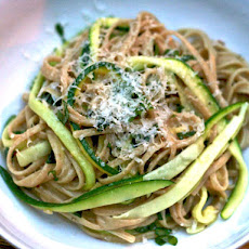 Dinner Tonight: Whole Wheat Pasta with Julienned Zucchini