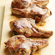 Pork Chops with Apricot-Almond Stuffing