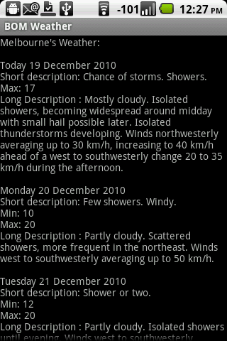 BOM Weather - Mel and Syd