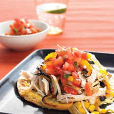Chicken-Fajita Tostadas