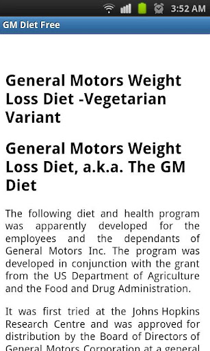 GM Diet Free