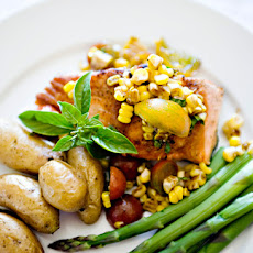 Salmon with Corn and Tomato Relish