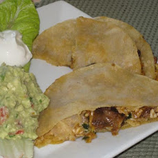 Mushroom and Chicken Grilled Quesadillas