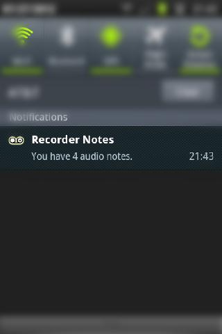 Voice Recorder Status