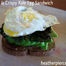 Best Breakfast Ever: Avacado, Egg, & Crispy Kale Sandwich