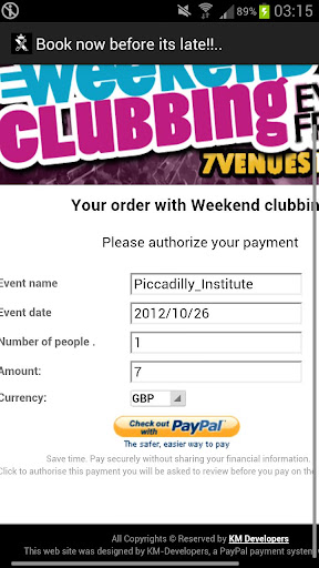 Weekend clubbing