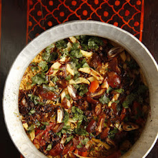 Pohp Batalu Jo Pulao (Spiced Rice with Dates & Fried Potatoes)