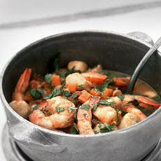 Shrimp and Scallop Stew with Israeli Couscous Pilaf