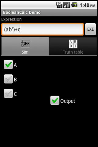 BooleanCalc Demo
