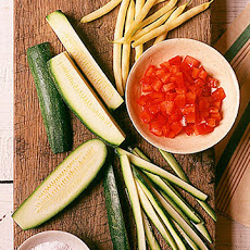 Ribbon Zucchini with Yellow Wax Beans