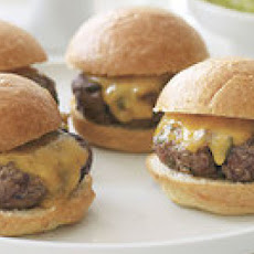 Green Chile Sliders with Tangy Tomatillo-Lime Sauce