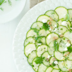 Cucumber and Zucchini Carpaccio Salad